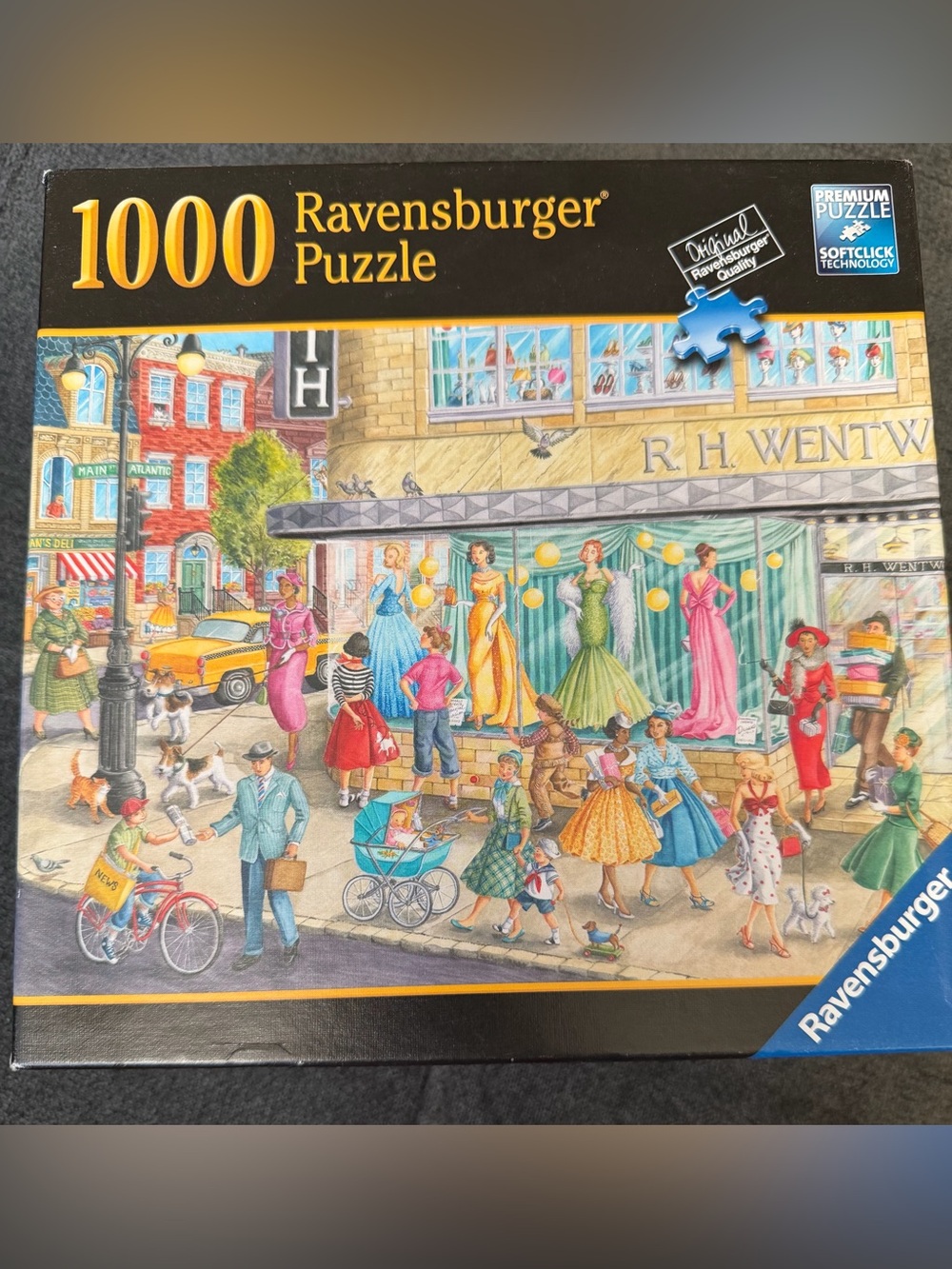 Ravensburger Vintage Street Window Shopper sScene 1000-Piece Puzzle